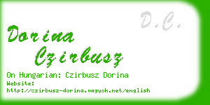 dorina czirbusz business card